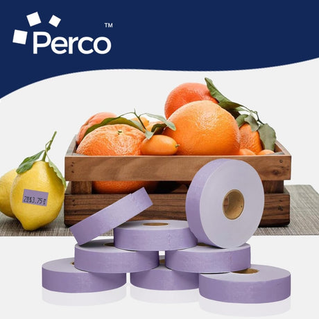 Perco Pricing Labeler Labels For Monarch 1131 - Lavender Case of 8 Sleeves / 64 Rolls / 160000 Blank Pricing Labels
