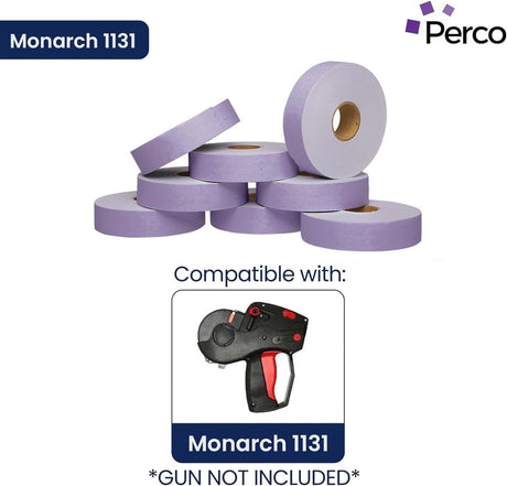 Perco Pricing Labeler Labels For Monarch 1131 - Lavender 1 Sleeve / 8 Rolls / 20000 Blank Pricing Labels