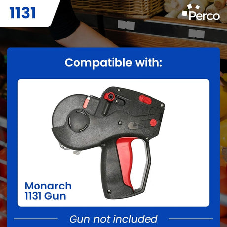 Perco Pricing Labeler Labels For Monarch 1131 - Custom Case of 8 Sleeves / 64 Rolls / 160000 Blank Pricing Labels