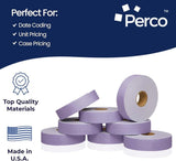 Perco Pricing Labeler Labels For Monarch 1131 - Lavender Case of 8 Sleeves / 64 Rolls / 160000 Blank Pricing Labels