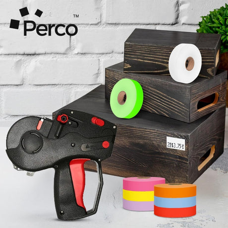 Perco Pricing Labeler Labels For Monarch 1131 - Multicolored Case of 8 Sleeves / 64 Rolls / 160000 Blank Pricing Labels