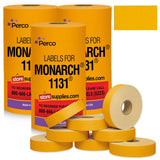 Perco Pricing Labeler Labels For Monarch 1131 - Fluorescent Orange 3 Sleeves / 24 Rolls / 60000 Blank Pricing Labels