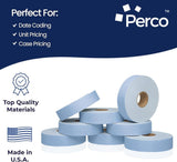 Perco Pricing Labeler Labels For Monarch 1131 - Blue Case of 8 Sleeves / 64 Rolls / 160000 Blank Pricing Labels