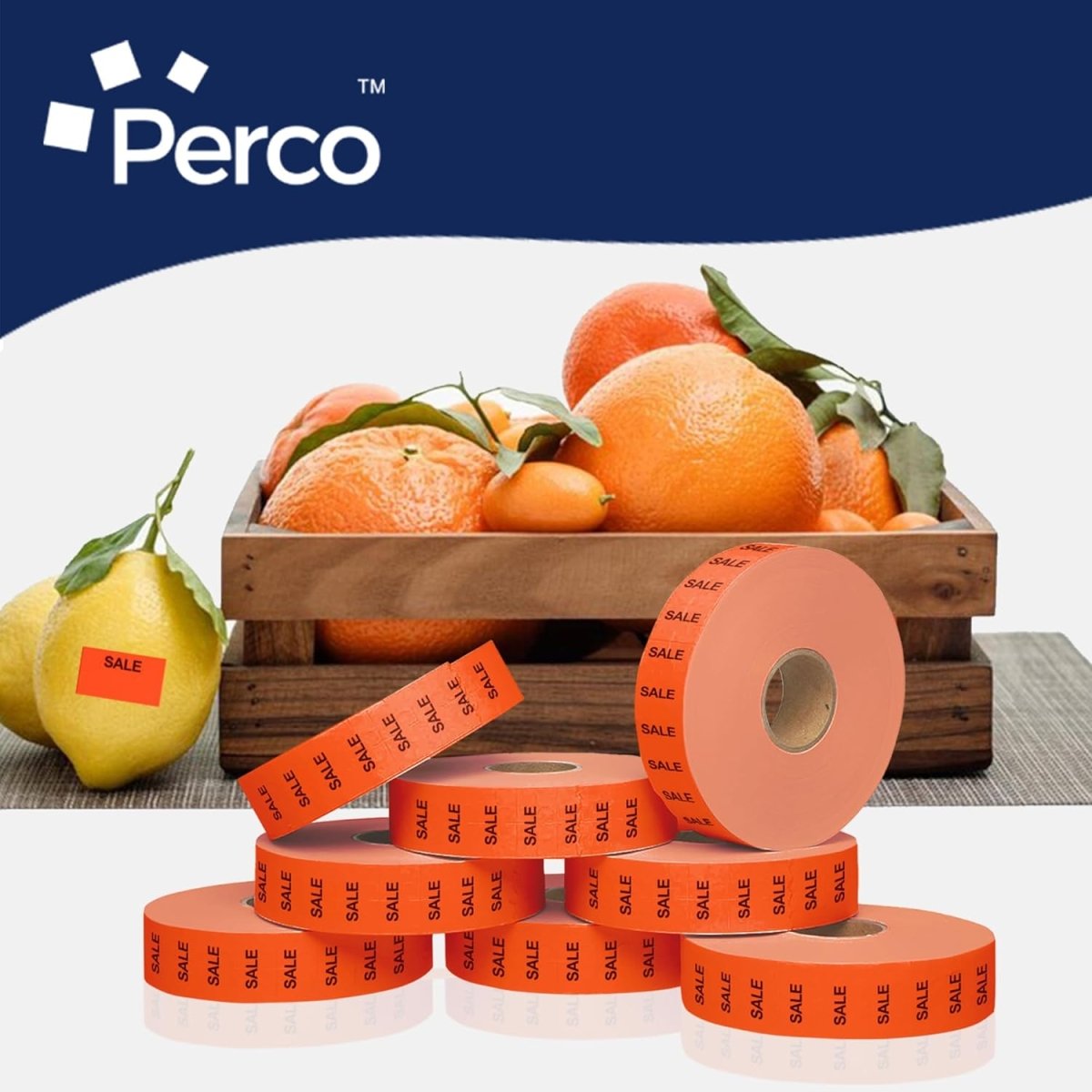 Perco Pricing Labeler Labels For Monarch 1131 - Sale Case of 8 Sleeves / 64 Rolls / 160000 Blank Pricing Labels