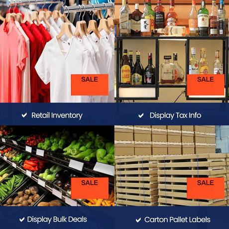 Perco Pricing Labeler Labels For Monarch 1131 - White 1 Sleeve / 8 Rolls / 20000 Blank Pricing Labels