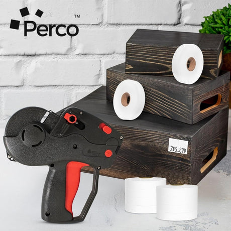 Perco Pricing Labels for Monarch 1130 - White Package of 3 Sleeves / 30 Rolls / 75000 Blank Pricing Labels