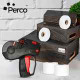 Perco Pricing Labels for Monarch 1131 Price Gun – Price Marking Labels with Ink Rolls Included - White 3 Sleeves / 24 Rolls / 60000 Blank Pricing Labels