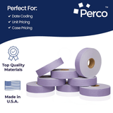 Perco Pricing Labels for Monarch 1131 Price Gun – Price Marking Labels with Ink Rolls Included - Lavender 8 Sleeves / 64 Rolls / 160000 Blank Pricing Labels