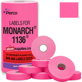 Perco Pricing Labels for Monarch 1136 - Fluorescent Pink 1 Sleeve