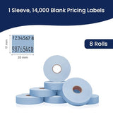Perco Pricing Labels for Monarch 1136 - Blue 1 Sleeve / 8 Rolls / 14000 Blank Pricing Labels