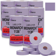 Perco Pricing Labels for Monarch 1136 - Lavender Case of 8 Sleeves / 64 Rolls / 112000 Blank Pricing Labels