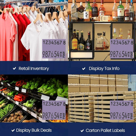 Perco Pricing Labels for Monarch 1136 - Lavender Case of 8 Sleeves / 64 Rolls / 112000 Blank Pricing Labels