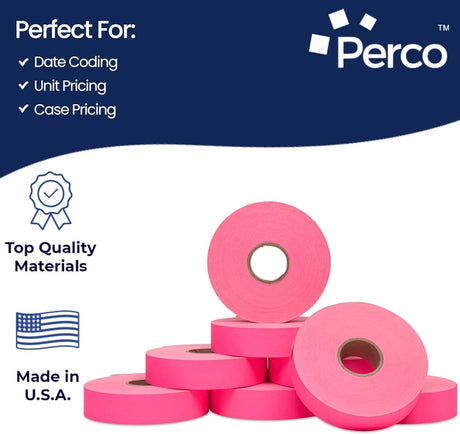 Perco Pricing Labels for Monarch 1136 - Fluorescent Pink 3 Sleeves