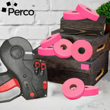 Perco Pricing Labels for Monarch 1136 - Fluorescent Pink 3 Sleeves