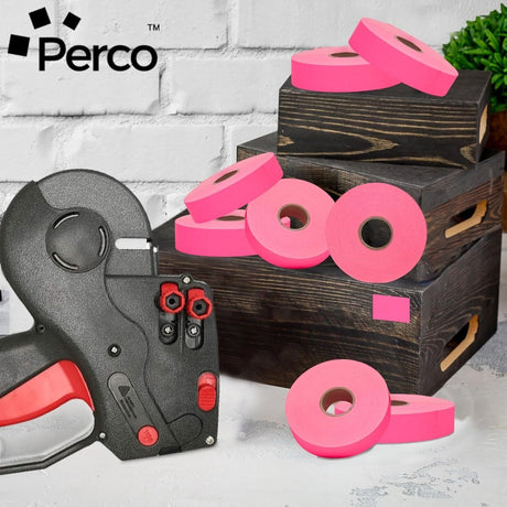 Perco Pricing Labels for Monarch 1136 - Fluorescent Pink 3 Sleeves