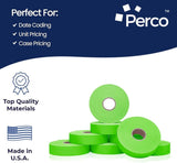 Perco Pricing Labels for Monarch 1136 - Fluorescent Green 1 Sleeve / 8 Rolls / 14000 Blank Pricing Labels
