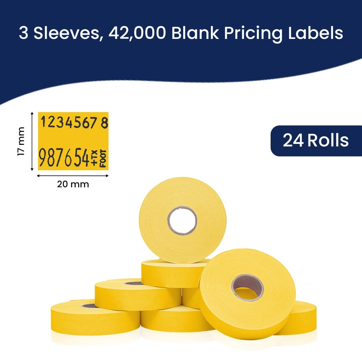 Perco Pricing Labels for Monarch 1136 - Yellow 3 Sleeves