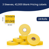 Perco Pricing Labels for Monarch 1136 - Yellow 3 Sleeves