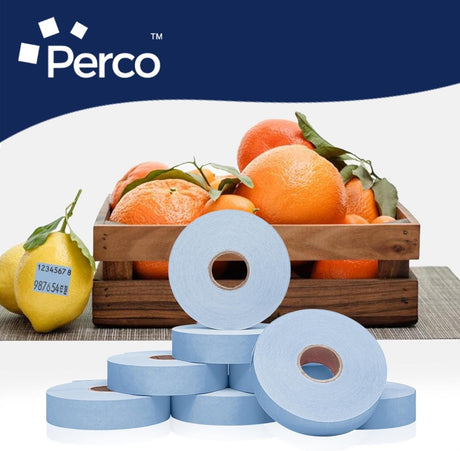 Perco Pricing Labels for Monarch 1136 - Blue Case of 8 Sleeves / 64 Rolls / 112000 Blank Pricing Labels