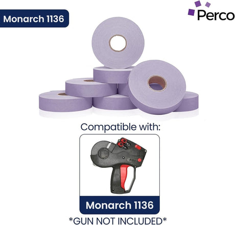 Perco Pricing Labels for Monarch 1136 - Lavender 3 Sleeves