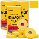 Perco Pricing Labels for Monarch 1136 - Yellow 3 Sleeves