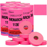 Perco Pricing Labels for Monarch 1136 - Case of 8 Sleeves / 64 Rolls / 112000 Blank Pricing Labels 8 Sleeves