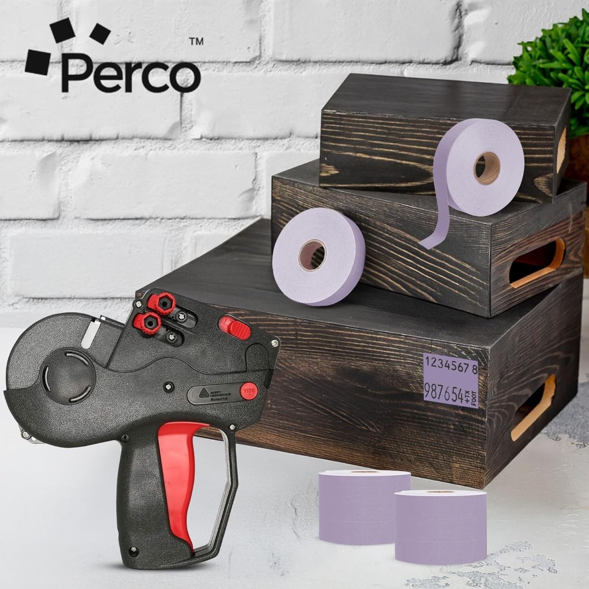 Perco Pricing Labels for Monarch 1136 - Lavender 1 Sleeve / 8 Rolls / 14000 Blank Pricing Labels