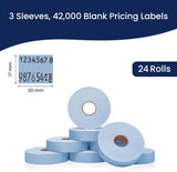 Perco Pricing Labels for Monarch 1136 - Blue 3 Sleeves