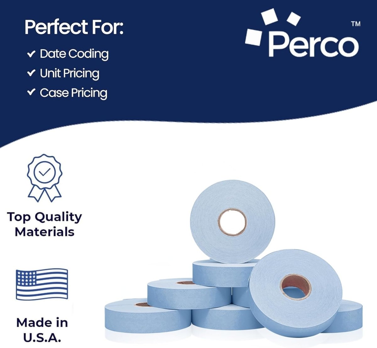 Perco Pricing Labels for Monarch 1136 - Blue 3 Sleeves