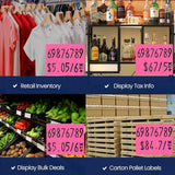 Perco Pricing Labels for Monarch 1136 - Fluorescent Pink 3 Sleeves