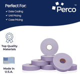 Perco Pricing Labels for Monarch 1136 - Lavender Case of 8 Sleeves / 64 Rolls / 112000 Blank Pricing Labels