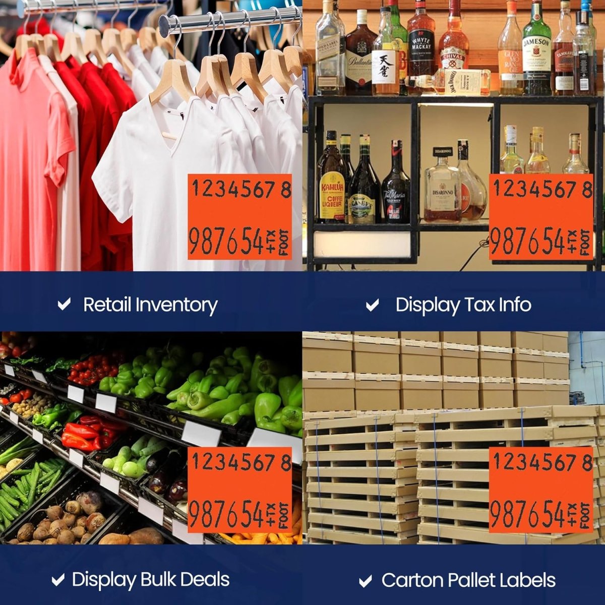 Perco Pricing Labels for Monarch 1136 - Fluorescent Red 3 Sleeves