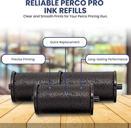 Perco Pro 1 & 2 Line Ink Roll - Pack of 4 Inkers