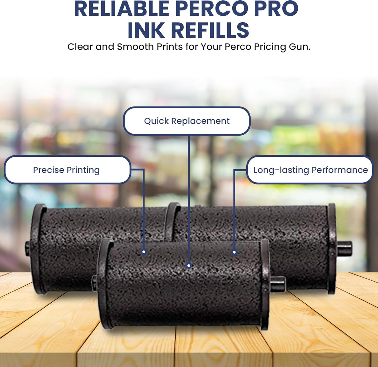Perco Pro 1 & 2 Line Ink Roll - Pack of 10 Inkers