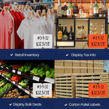 Perco Pro 2 - Line Color Code Labels - White and Fluorescent Green / 2 Sleeves / 16 rolls / 12000 Blank Pricing Labels