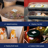 Perco Pro - 2 Line Date Labels for Perco 2 Line Date Guns - Made in USA - BEST BY 4 Sleeves / 32 Rolls / 24000 Blank Date Labels