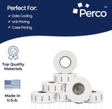 Perco Pro - 2 Line Date Labels for Perco 2 Line Date Guns - Made in USA - USE BY 10 Sleeves / 80 Rolls / 60000 Blank Date Labels