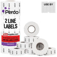 Perco Pro - 2 Line Date Labels for Perco 2 Line Date Guns - Made in USA - USE BY 1 Sleeve / 8 Rolls / 6000 Blank Date Labels