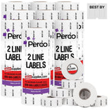 Perco Pro - 2 Line Date Labels for Perco 2 Line Date Guns - Made in USA - BEST BY 10 Sleeves / 80 Rolls / 60000 Blank Date Labels