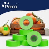 Perco Pro 2 - Line Labels - Fluorescent Green 1 Sleeve / 8 Rolls / 6000 Blank Pricing Labels