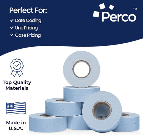 Perco Pro 2 - Line Labels - White 1 Sleeve / 8 Rolls / 6000 Blank Pricing Labels
