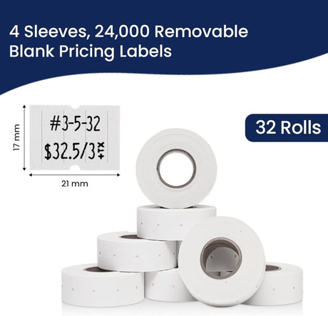 Perco Pro 2 - Line Labels - Lavender Case of 10 Sleeves / 64 Rolls / 60000 Blank Pricing Labels