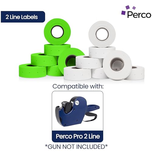 Perco Pro 2 Line Labels - 2 Sleeves - Store Supplies