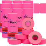 Perco Pro 2 - Line Labels - Fluorescent Pink Case of 10 Sleeves / 64 Rolls / 60000 Blank Pricing Labels