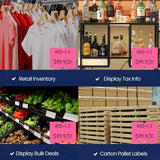 Perco Pro 2 - Line Labels - Fluorescent Pink Case of 10 Sleeves / 64 Rolls / 60000 Blank Pricing Labels