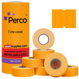 Perco Pro 2 - Line Labels - Fluorescent Orange 1 Sleeve / 8 Rolls / 6000 Blank Pricing Labels