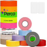 Perco Pro 2 Line Labels - Compatible with compatible_with_product_page | Color: Custom | Quantity: 4 Sleeves | Adhesive: global.AdhesiveType | SKU: Custom-Label-Parco2Line-4 | - shop_