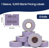 Perco Pro 2 - Line Labels - Lavender 1 Sleeve / 8 Rolls / 6000 Blank Pricing Labels