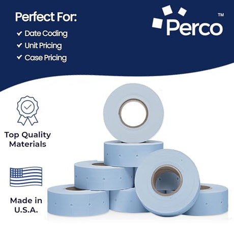 Perco Pro 2 - Line Labels - Blue 1 Sleeve / 8 Rolls / 6000 Blank Pricing Labels