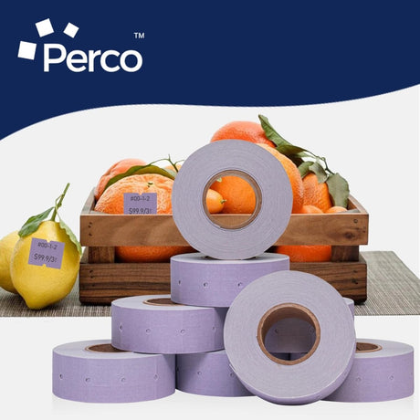 Perco Pro 2 - Line Labels - Lavender Package of 4 Sleeves / 32 Rolls / 24000 Blank Pricing Labels